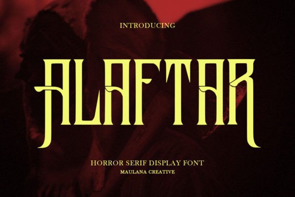 Alaftar: A Spooky Serif Display Font for Makers