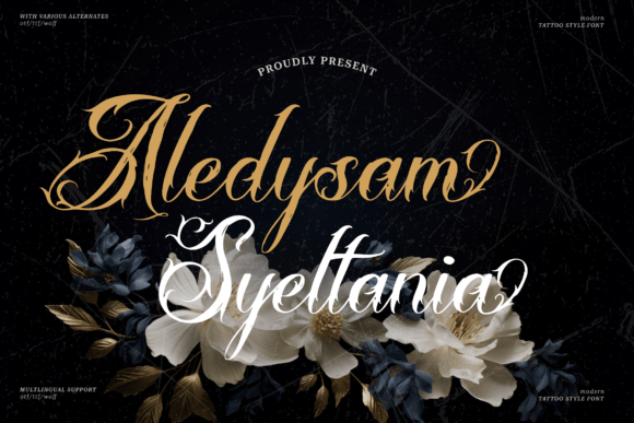 Aledysam Syeltania: A Bold Blackletter Font for Web Design