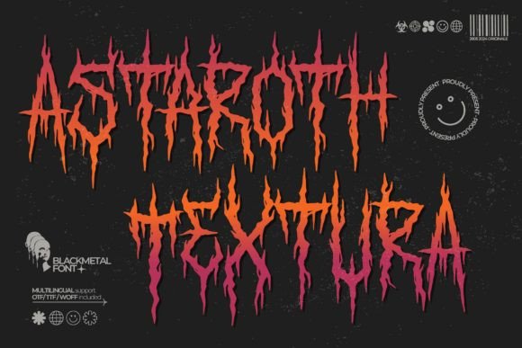 Astaroth Textura: A Bold Blackletter Font for Web Design