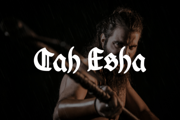 Cah Esha: A Bold Blackletter Font for Web Headers