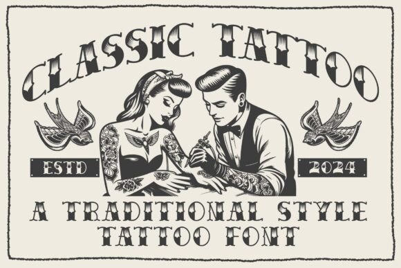Classic Tattoo: A Bold Blackletter Typeface for Editorial Impact