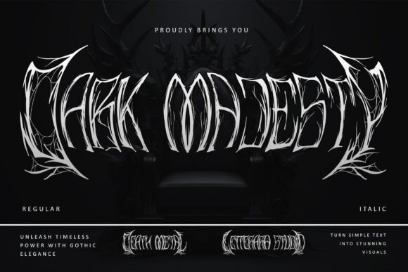 Dark Majesty: A Bold Blackletter Typeface for Editorial Impact