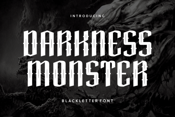 Darkness Monster: A Bold Blackletter Typeface for Editorial Impact