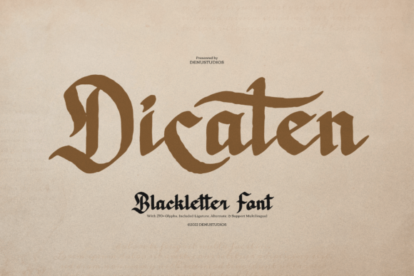 Dicaten: The Perfect Blackletter Font for Crafters