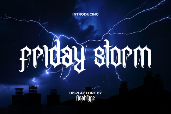 Friday Storm: A Bold Blackletter Font for Brand Identity