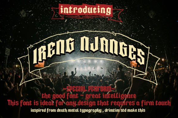 Ireng Njanges: A Bold Blackletter Font for Makers