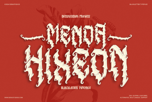 Menda Hixeon: A Bold Blackletter Font for Modern Web Design