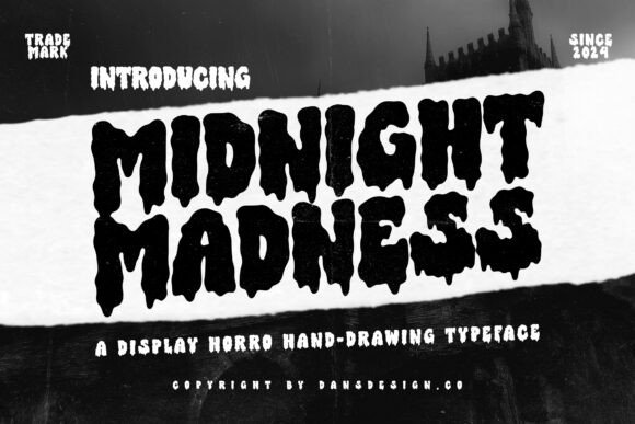 Midnight Madness: A Bold Blackletter Font for Horror Branding