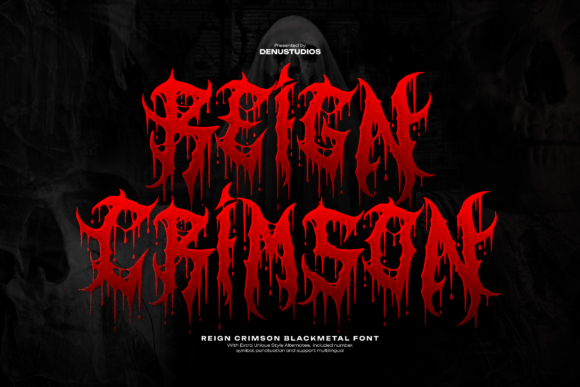 Reign Crimson: A Bold Blackletter Font for Makers