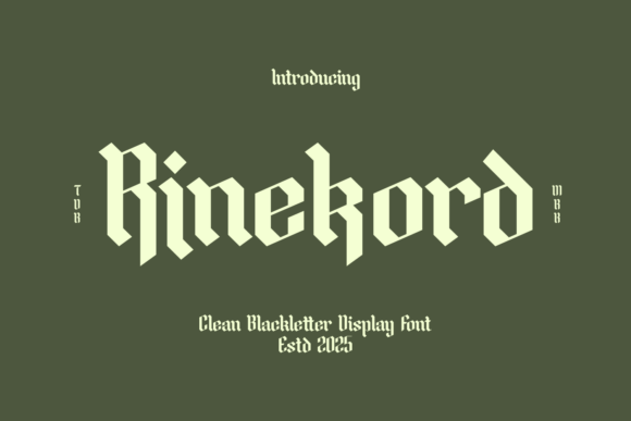 Rinekord Review: A Bold Blackletter for Modern Brands