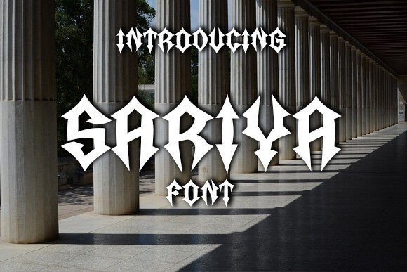 Sariya Font: A Bold Blackletter Typeface for Makers