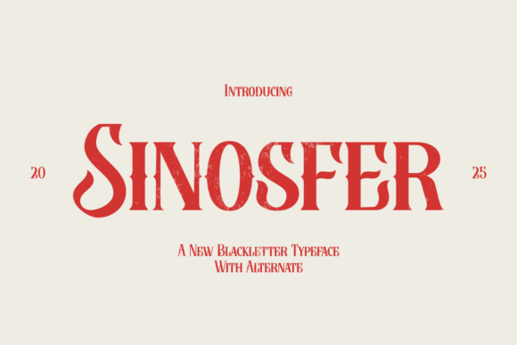 Sinosfer: A Modern Blackletter Typeface for Bold Brands